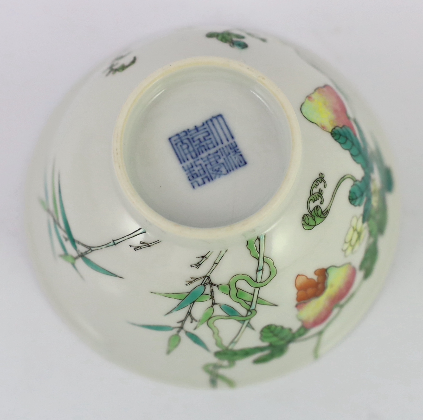 A Chinese famille rose bowl, Jiaqing seal mark and of the period (1796-1820)